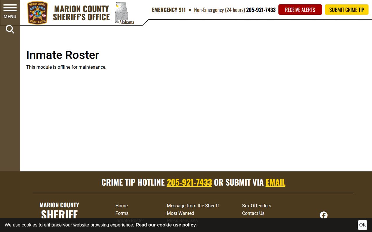 Marion County 72-hour release filter maintenance screen